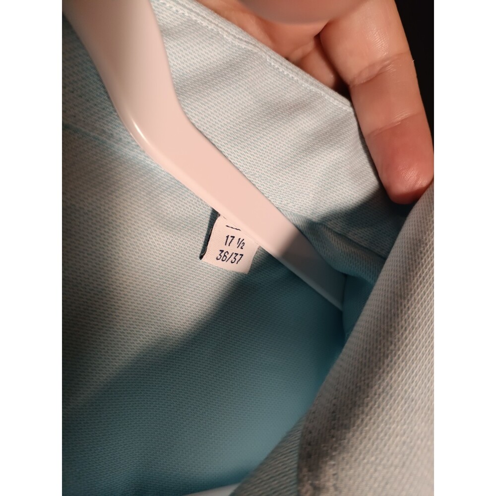 Ryan Seacrest Distinction Men’s Slim Non Iron Dress Shirt 17.5 36/37 Light Blue - Picture 3 of 4